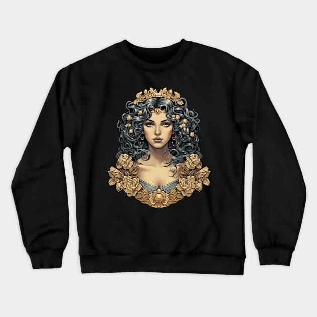 Greek Goddess of Beauty Aphrodite Crewneck Sweatshirt by Kawaii Cuties